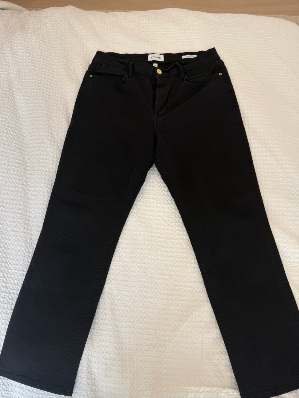 NEW FRAME Le High Black Women's Jeans - Sleek Straight Leg - Picture 1 of 3